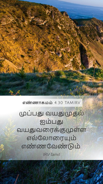 எண்ணாகமம் 4:30 TAMIRV Bible Verse Image