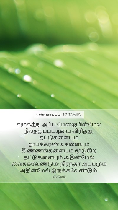 எண்ணாகமம் 4:7 TAMIRV Bible Verse Image