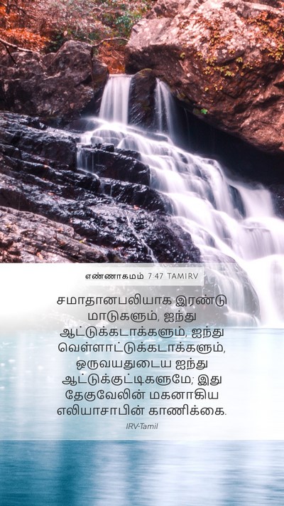 எண்ணாகமம் 7:47 TAMIRV Mobile Phone Wallpaper - சமாதானபலியாக - Mobile Bible Verse Wallpaper