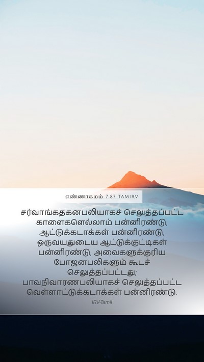எண்ணாகமம் 7:87 TAMIRV Mobile Phone Wallpaper -  - Mobile Bible Verse Wallpaper