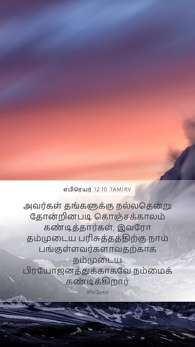 எபிரெயர் 12:10 TAMIRV Bible Verse Image
