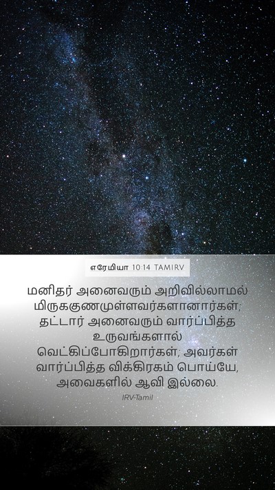 எரேமியா 10:14 TAMIRV Bible Verse Image