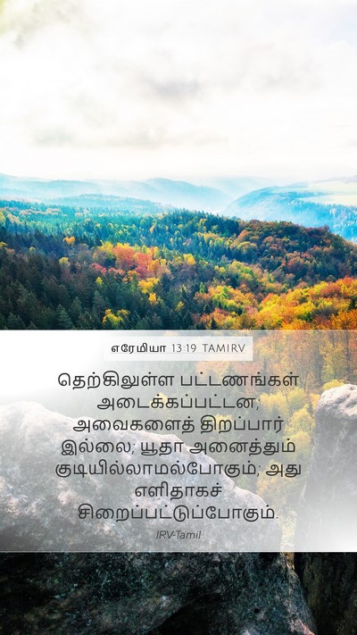 எரேமியா 13:19 TAMIRV Bible Verse Image