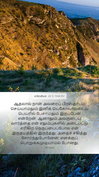 எரேமியா 20:9 TAMIRV Bible Verse Image