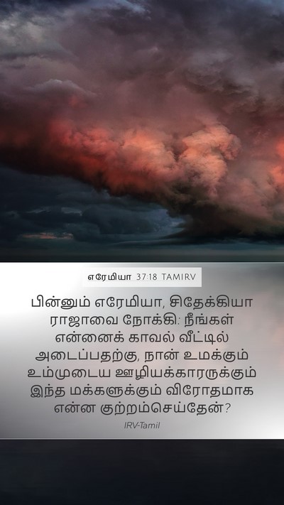 எரேமியா 37:18 TAMIRV Bible Verse Image