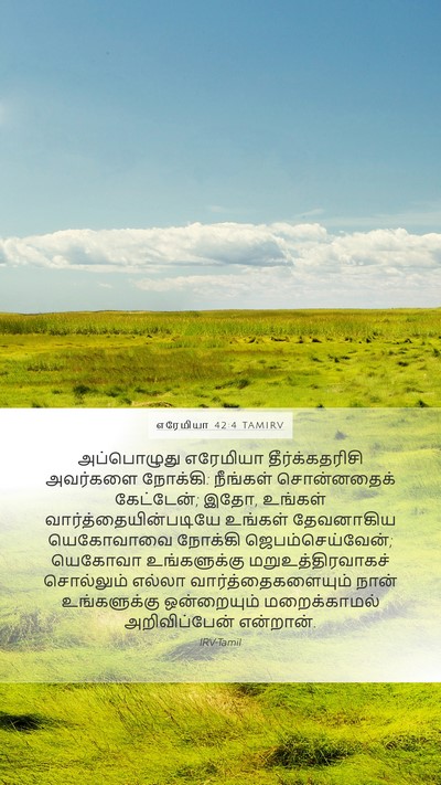 எரேமியா 42:4 TAMIRV Bible Verse Image