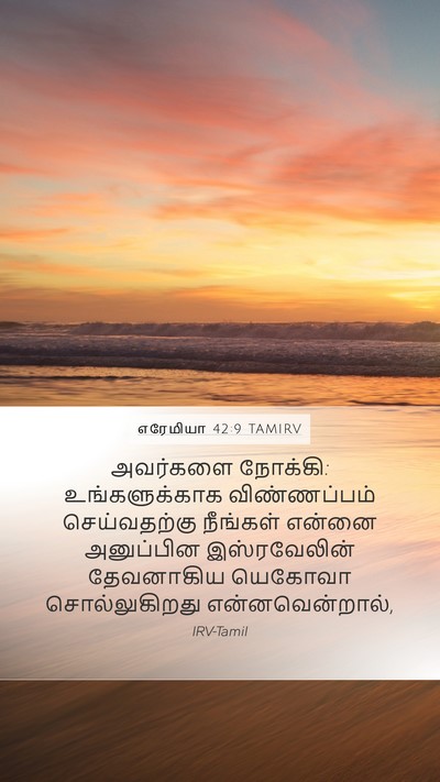 எரேமியா 42:9 TAMIRV Mobile Phone Wallpaper - அவர்களை நோக்கி: - Mobile Bible Verse Wallpaper