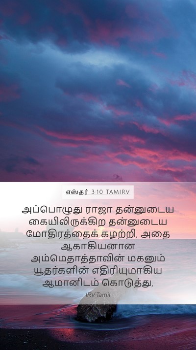 எஸ்தர் 3:10 TAMIRV Bible Verse Image