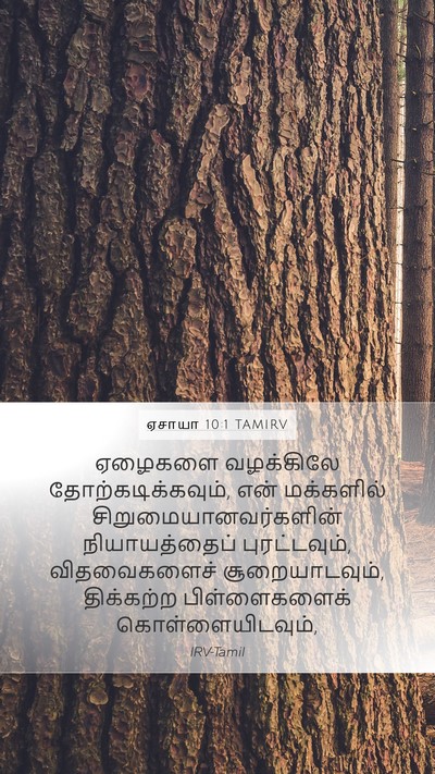 ஏசாயா 10:1 TAMIRV Mobile Phone Wallpaper - ஏழைகளை வழக்கிலே - Mobile Bible Verse Wallpaper