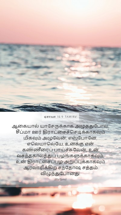 ஏசாயா 16:9 TAMIRV Bible Verse Image