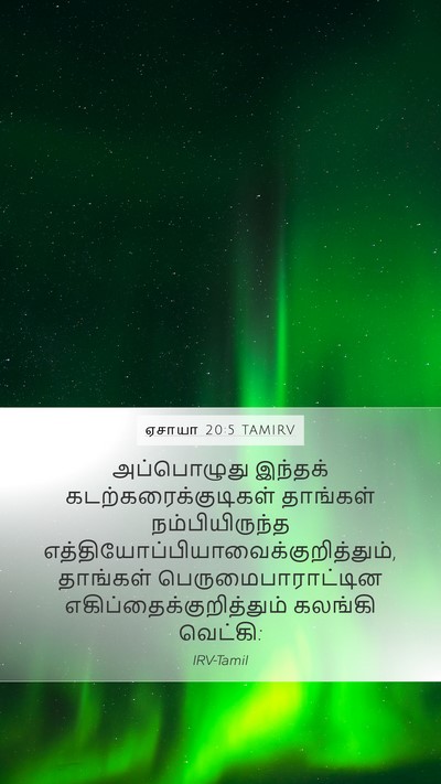 ஏசாயா 20:5 TAMIRV Mobile Phone Wallpaper - அப்பொழுது இந்தக் - Mobile Bible Verse Wallpaper