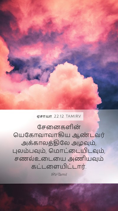 ஏசாயா 22:12 TAMIRV Bible Verse Image