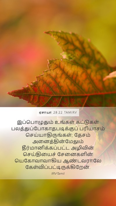 ஏசாயா 28:22 TAMIRV Bible Verse Image