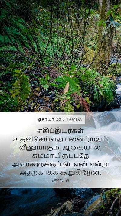 ஏசாயா 30:7 TAMIRV Bible Verse Image