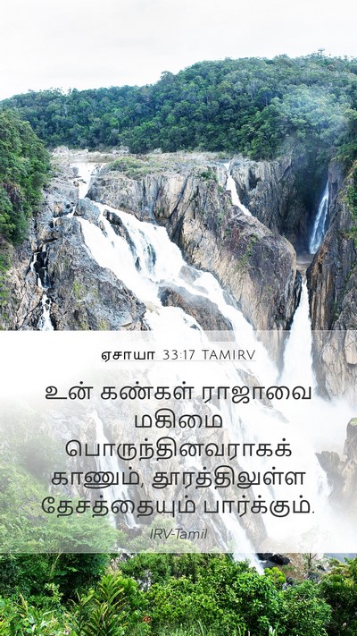 ஏசாயா 33:17 TAMIRV Mobile Phone Wallpaper - உன் கண்கள் ராஜாவை - Mobile Bible Verse Wallpaper
