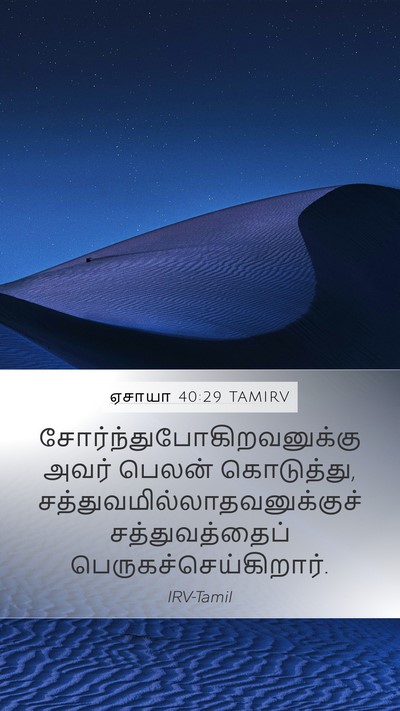 ஏசாயா 40:29 TAMIRV Bible Verse Image