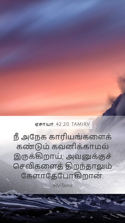 ஏசாயா 42:20 TAMIRV Mobile Phone Wallpaper - நீ அநேக - Mobile Bible Verse Wallpaper
