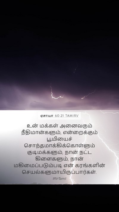 ஏசாயா 60:21 TAMIRV Bible Verse Image