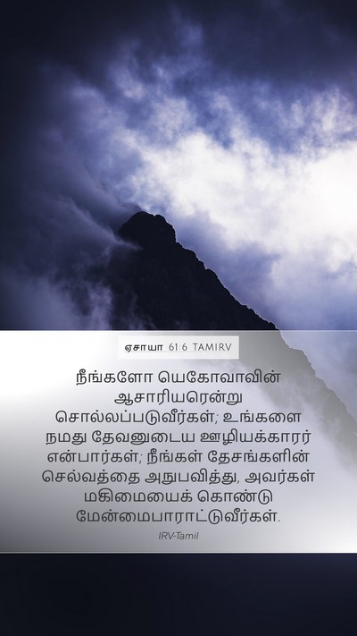 ஏசாயா 61:6 TAMIRV Mobile Phone Wallpaper - நீங்களோ - Mobile Bible Verse Wallpaper