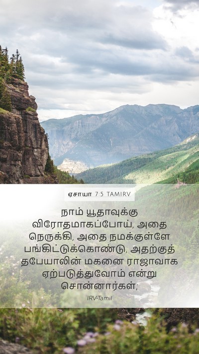 ஏசாயா 7:5 TAMIRV Mobile Phone Wallpaper - நாம் யூதாவுக்கு - Mobile Bible Verse Wallpaper