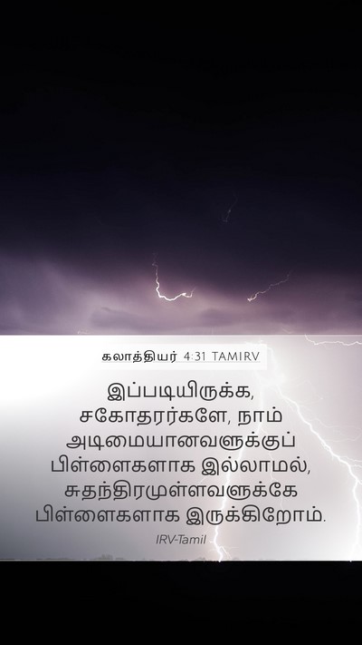 கலாத்தியர் 4:31 TAMIRV Bible Verse Image