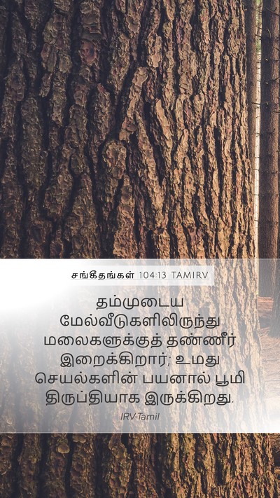 சங்கீதங்கள் 104:13 TAMIRV Bible Verse Image