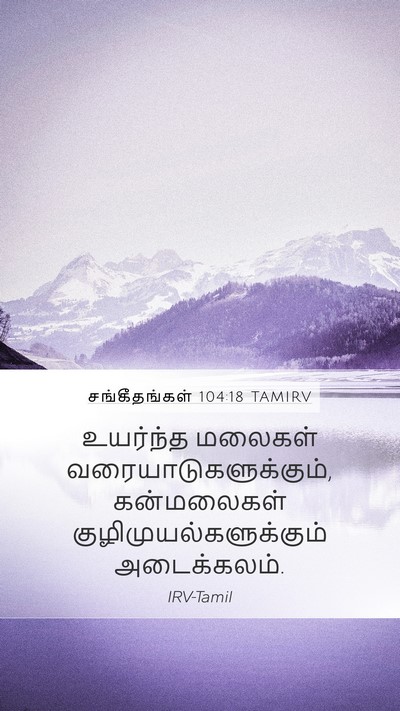சங்கீதங்கள் 104:18 TAMIRV Bible Verse Image