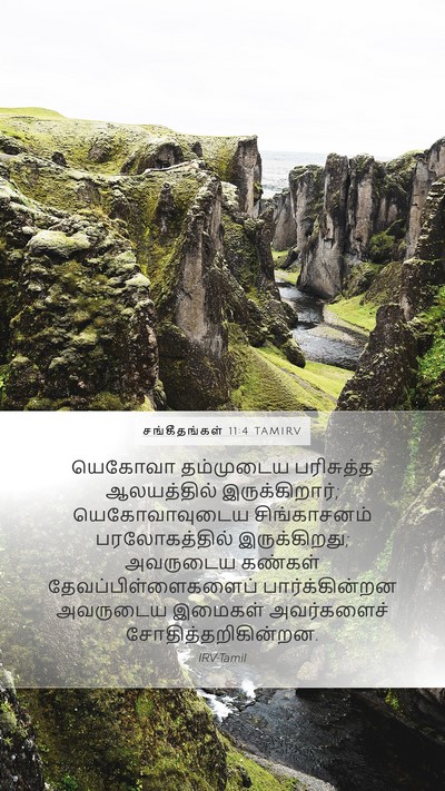 சங்கீதங்கள் 11:4 TAMIRV Bible Verse Image