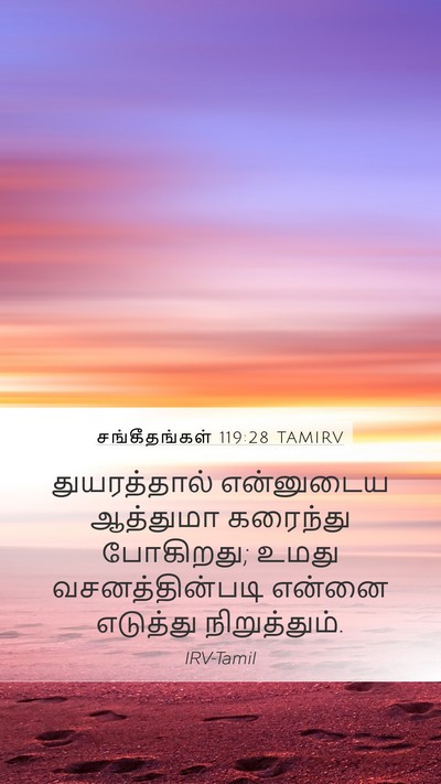 சங்கீதங்கள் 119:28 TAMIRV Bible Verse Image
