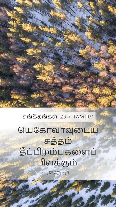 சங்கீதங்கள் 29:7 TAMIRV Mobile Phone Wallpaper - யெகோவாவுடைய - Mobile Bible Verse Wallpaper