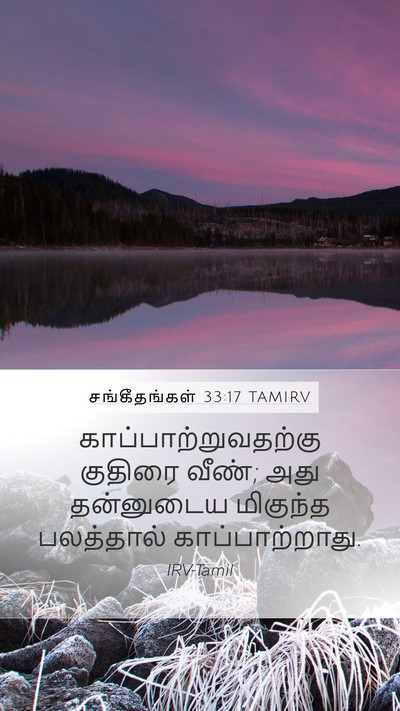 சங்கீதங்கள் 33:17 TAMIRV Mobile Phone Wallpaper - காப்பாற்றுவதற்கு - Mobile Bible Verse Wallpaper