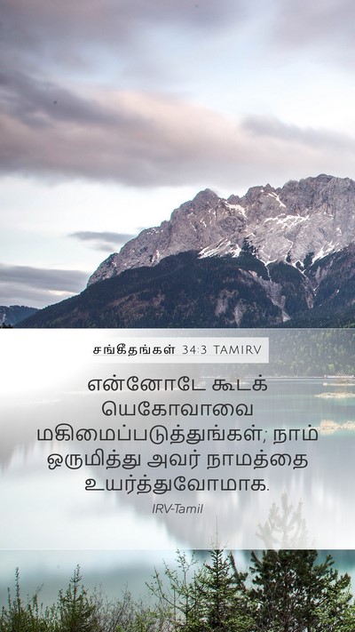 சங்கீதங்கள் 34:3 TAMIRV Mobile Phone Wallpaper - என்னோடே கூடக் - Mobile Bible Verse Wallpaper