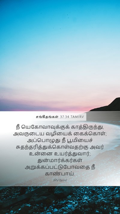 சங்கீதங்கள் 37:34 TAMIRV Bible Verse Image