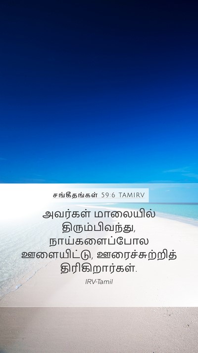சங்கீதங்கள் 59:6 TAMIRV Mobile Phone Wallpaper - அவர்கள் மாலையில் - Mobile Bible Verse Wallpaper