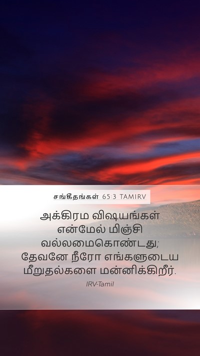 சங்கீதங்கள் 65:3 TAMIRV Mobile Phone Wallpaper - அக்கிரம விஷயங்கள் - Mobile Bible Verse Wallpaper
