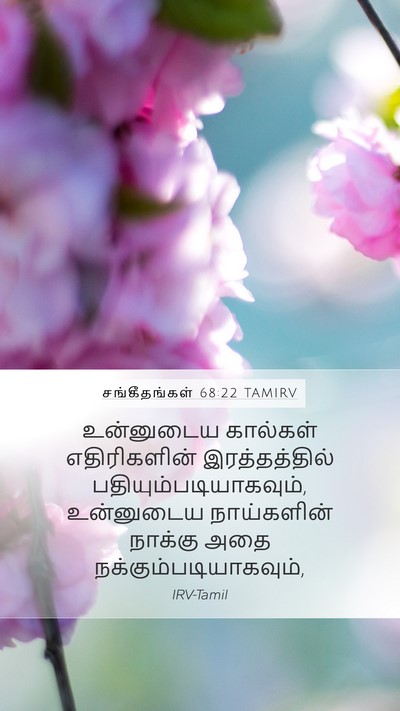சங்கீதங்கள் 68:22 TAMIRV Mobile Phone Wallpaper - உன்னுடைய கால்கள் - Mobile Bible Verse Wallpaper
