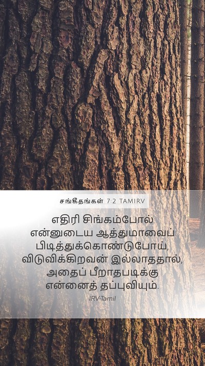 சங்கீதங்கள் 7:2 TAMIRV Bible Verse Image