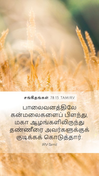 சங்கீதங்கள் 78:15 TAMIRV Bible Verse Image