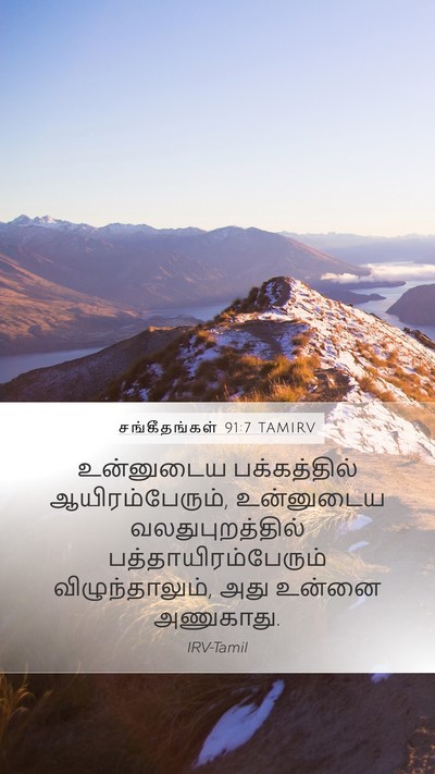 சங்கீதங்கள் 91:7 TAMIRV Mobile Phone Wallpaper - உன்னுடைய - Mobile Bible Verse Wallpaper