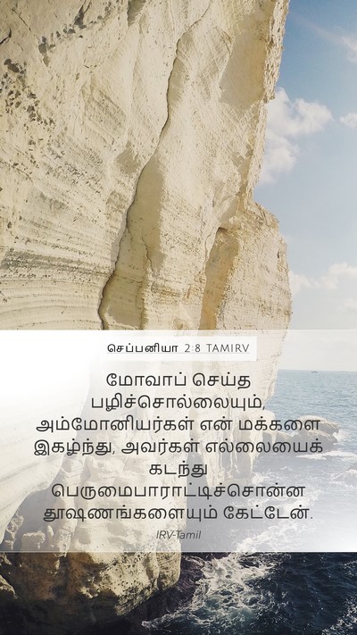 செப்பனியா 2:8 TAMIRV Mobile Phone Wallpaper - மோவாப் செய்த - Mobile Bible Verse Wallpaper