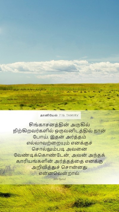 தானியேல் 7:16 TAMIRV Mobile Phone Wallpaper - சிங்காசனத்தின் - Mobile Bible Verse Wallpaper