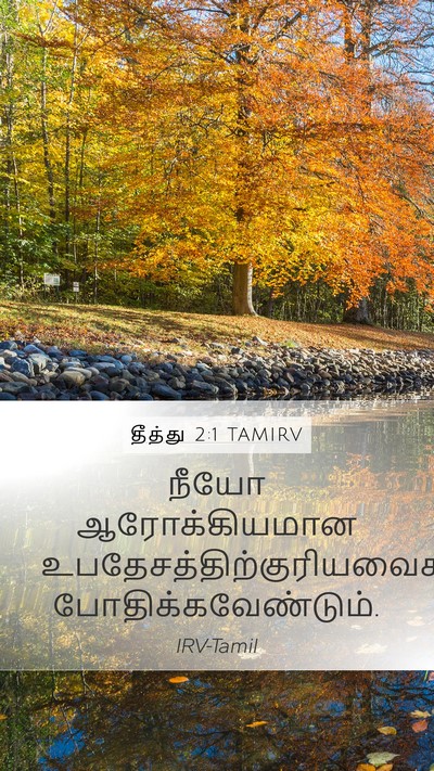 தீத்து 2:1 TAMIRV Mobile Phone Wallpaper - நீயோ ஆரோக்கியமான - Mobile Bible Verse Wallpaper