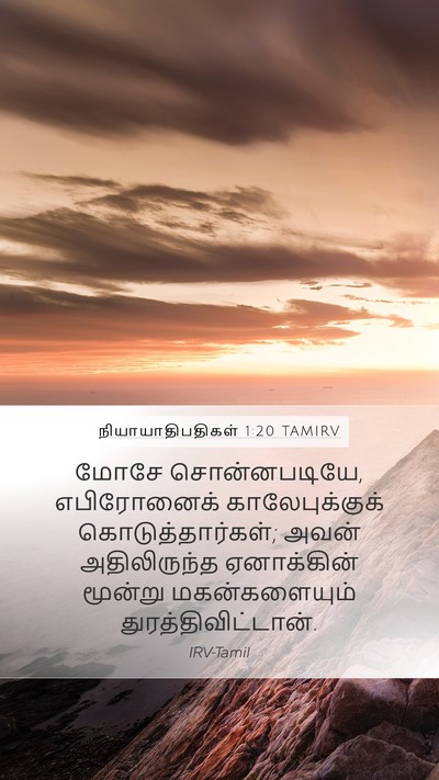 நியாயாதிபதிகள் 1:20 TAMIRV Bible Verse Image