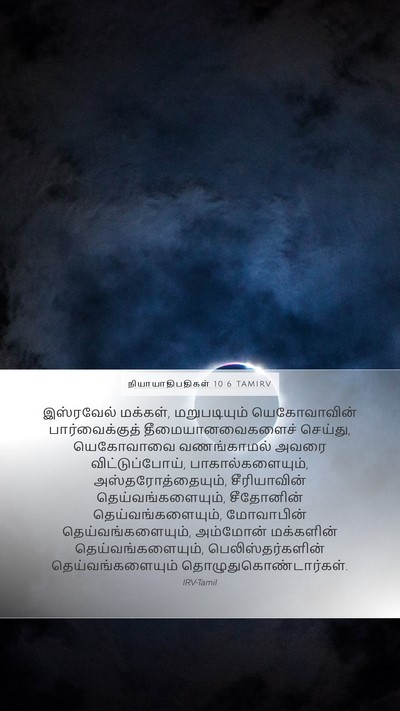 நியாயாதிபதிகள் 10:6 TAMIRV Bible Verse Image
