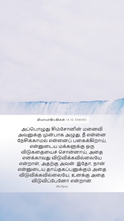 நியாயாதிபதிகள் 14:16 TAMIRV Bible Verse Image