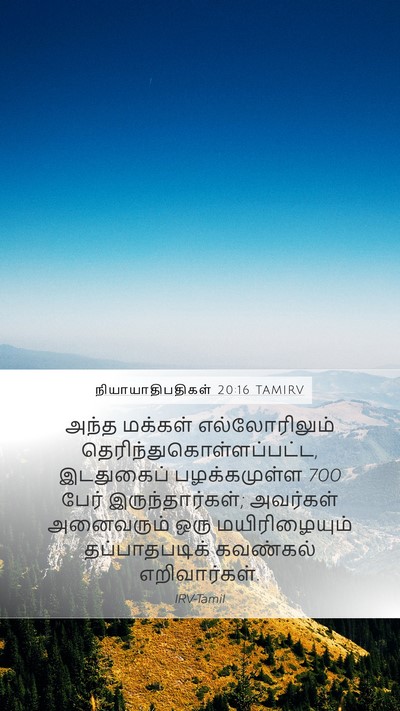 நியாயாதிபதிகள் 20:16 TAMIRV Bible Verse Image