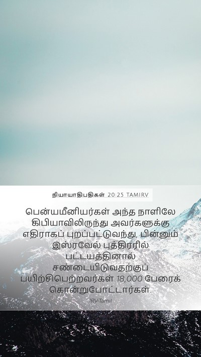நியாயாதிபதிகள் 20:25 TAMIRV Bible Verse Image