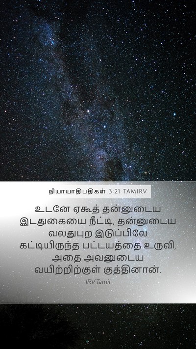 நியாயாதிபதிகள் 3:21 TAMIRV Bible Verse Image