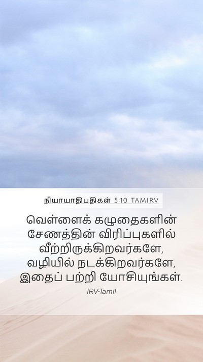 நியாயாதிபதிகள் 5:10 TAMIRV Bible Verse Image