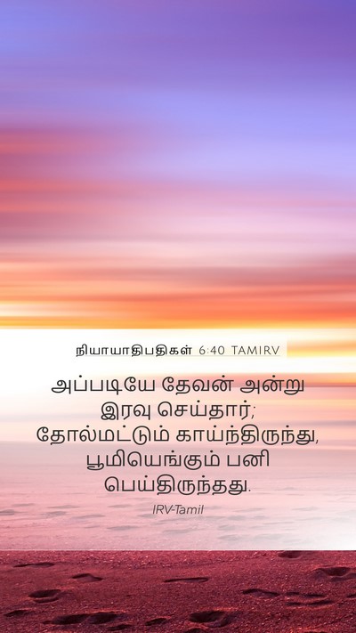 நியாயாதிபதிகள் 6:40 TAMIRV Mobile Phone Wallpaper - அப்படியே தேவன் - Mobile Bible Verse Wallpaper